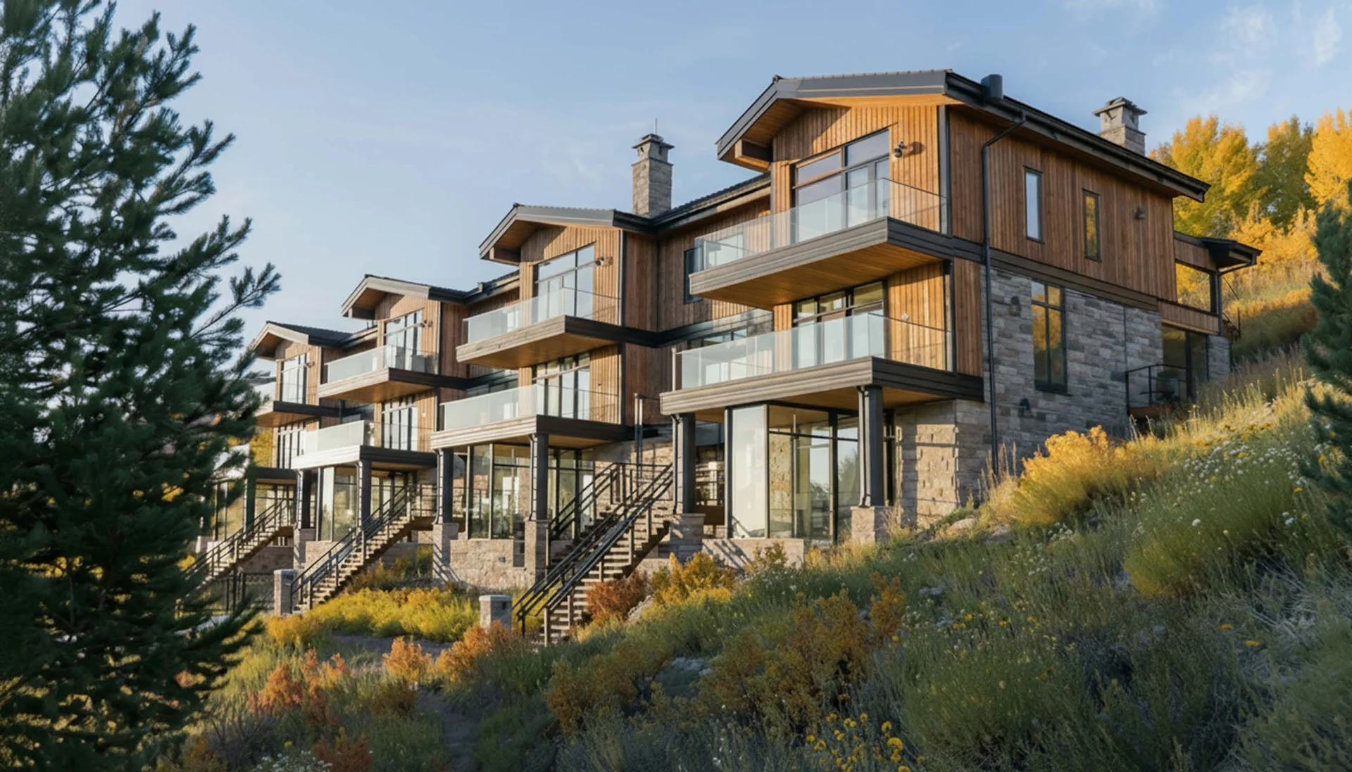 Illustrative mountain homes for the EVR design vision